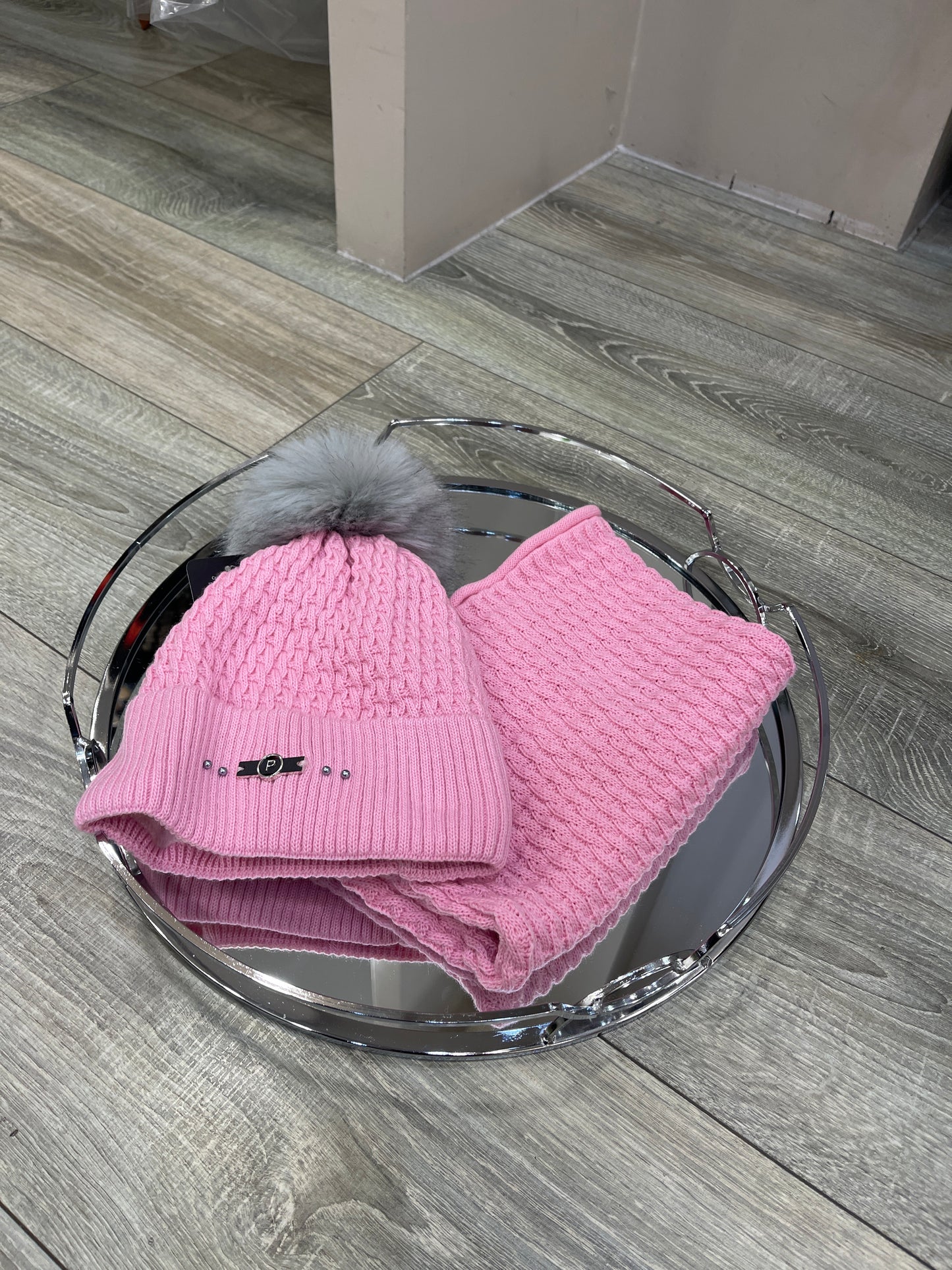 FRANIA PALE PINK HAT SET