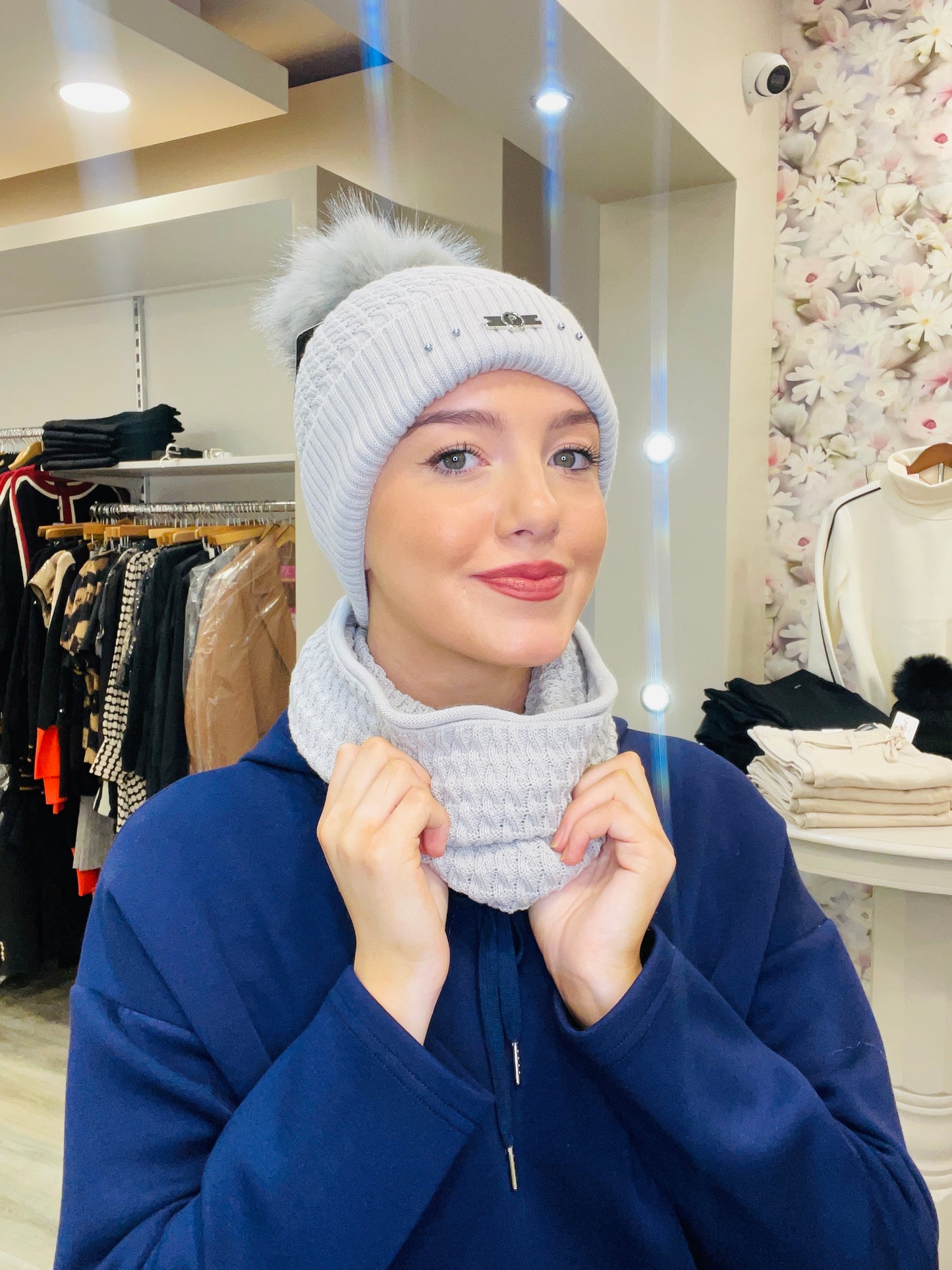 FRANIA GREY HAT SET