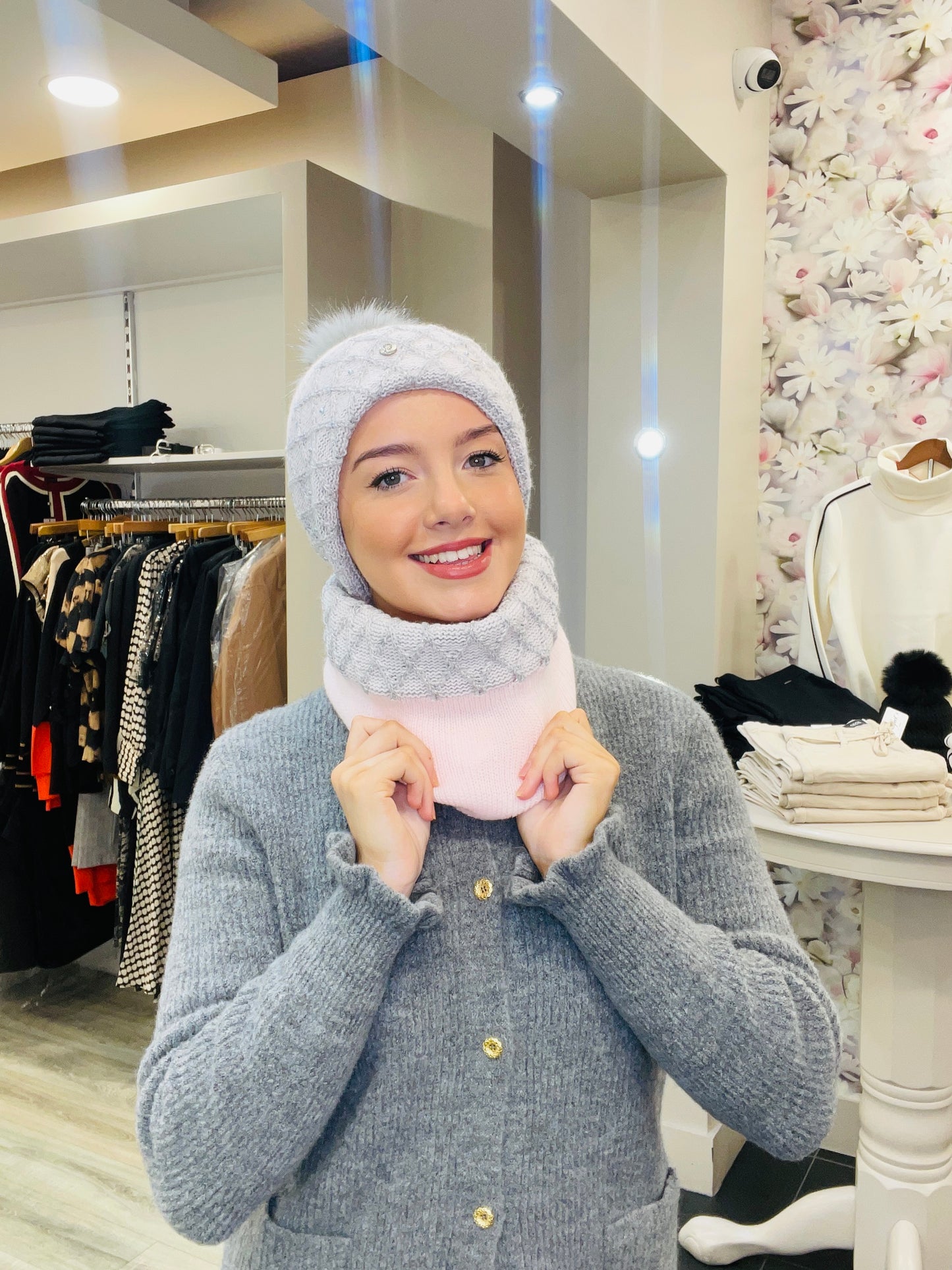 JULIA PINK HAT SET