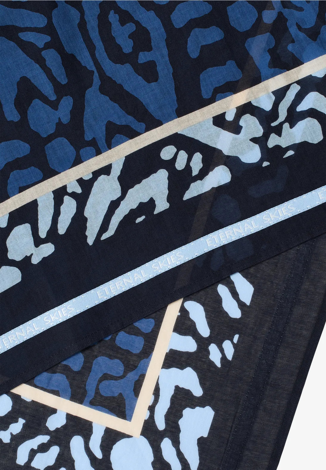 LEOPARD NAVY SCARF