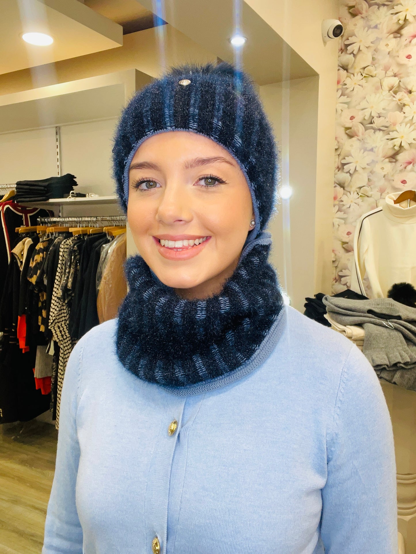KARINA NAVY HAT SET