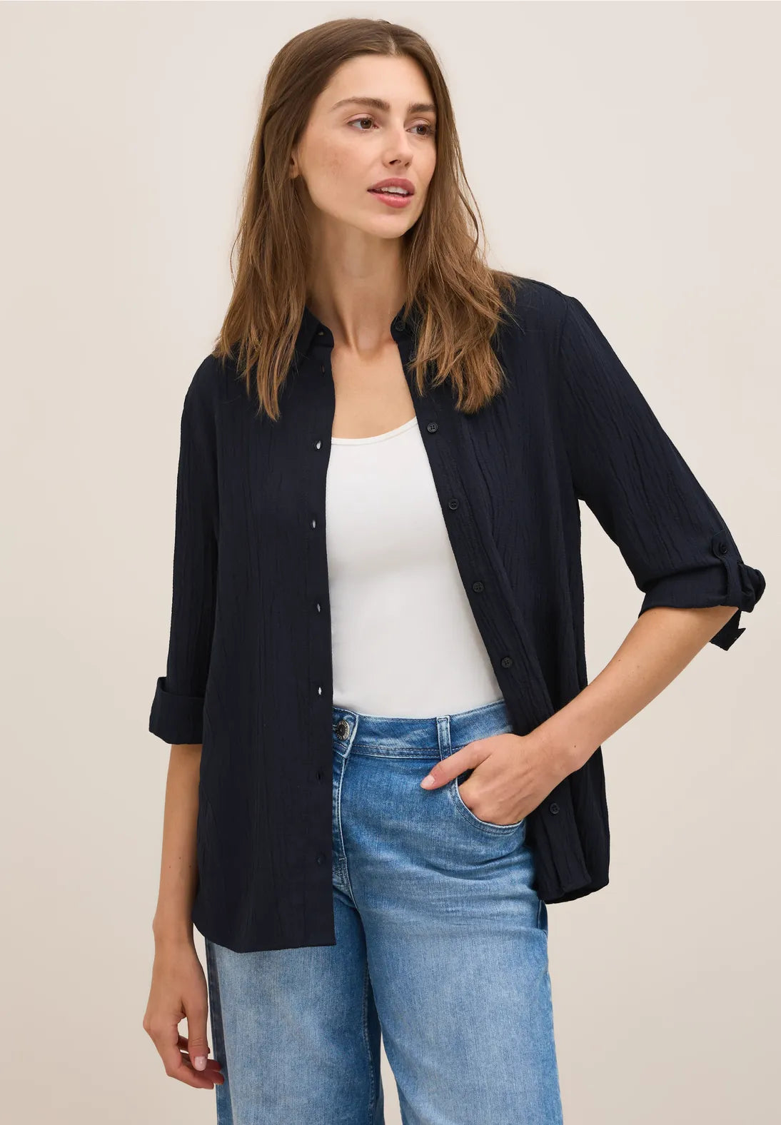 RUBY NAVY  BLOUSE