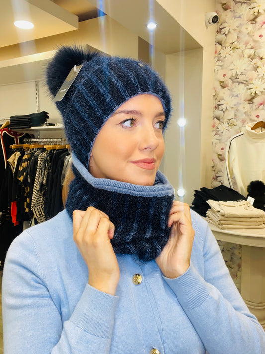 KARINA NAVY HAT SET