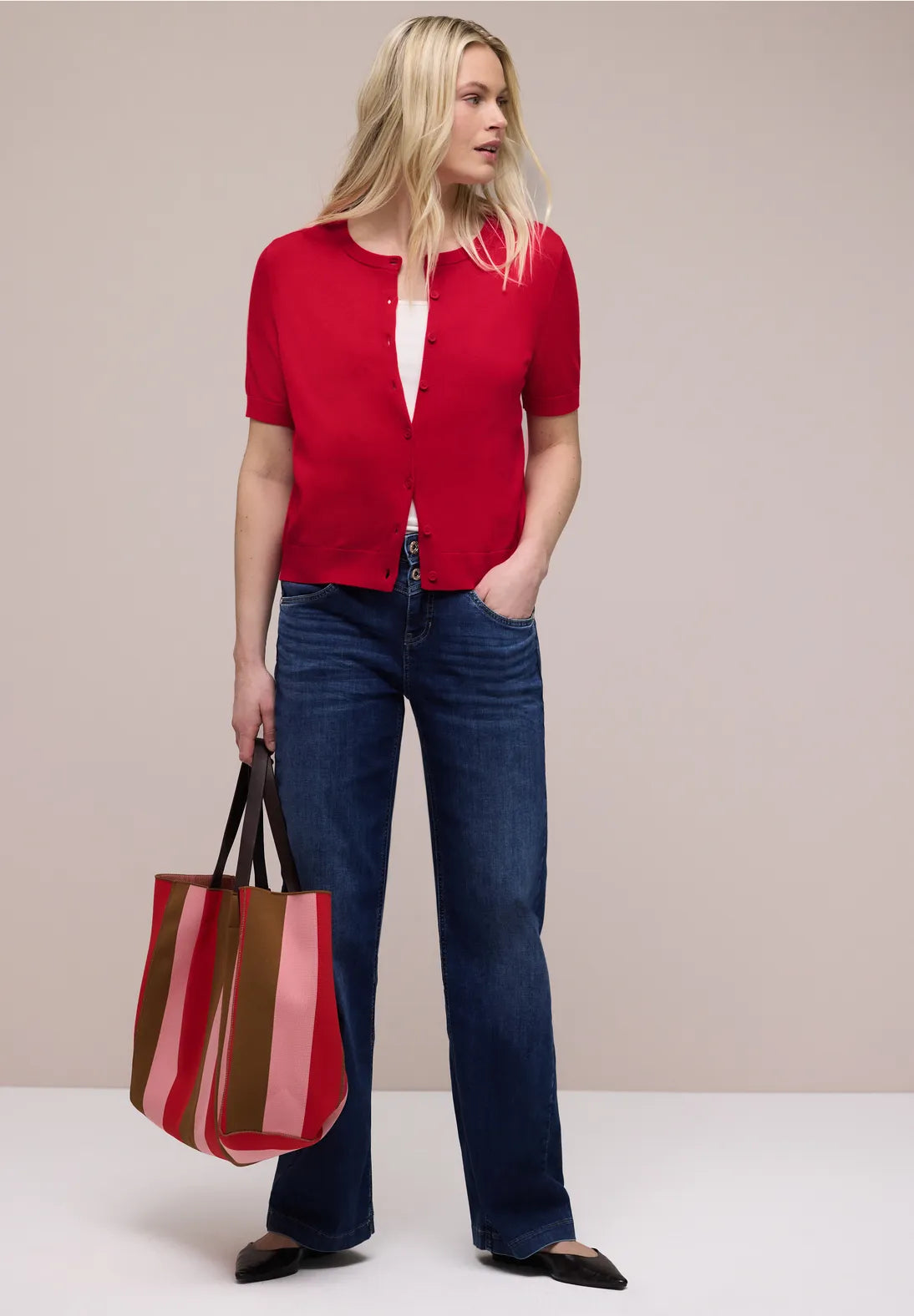 SHELLY RED CARDIGAN