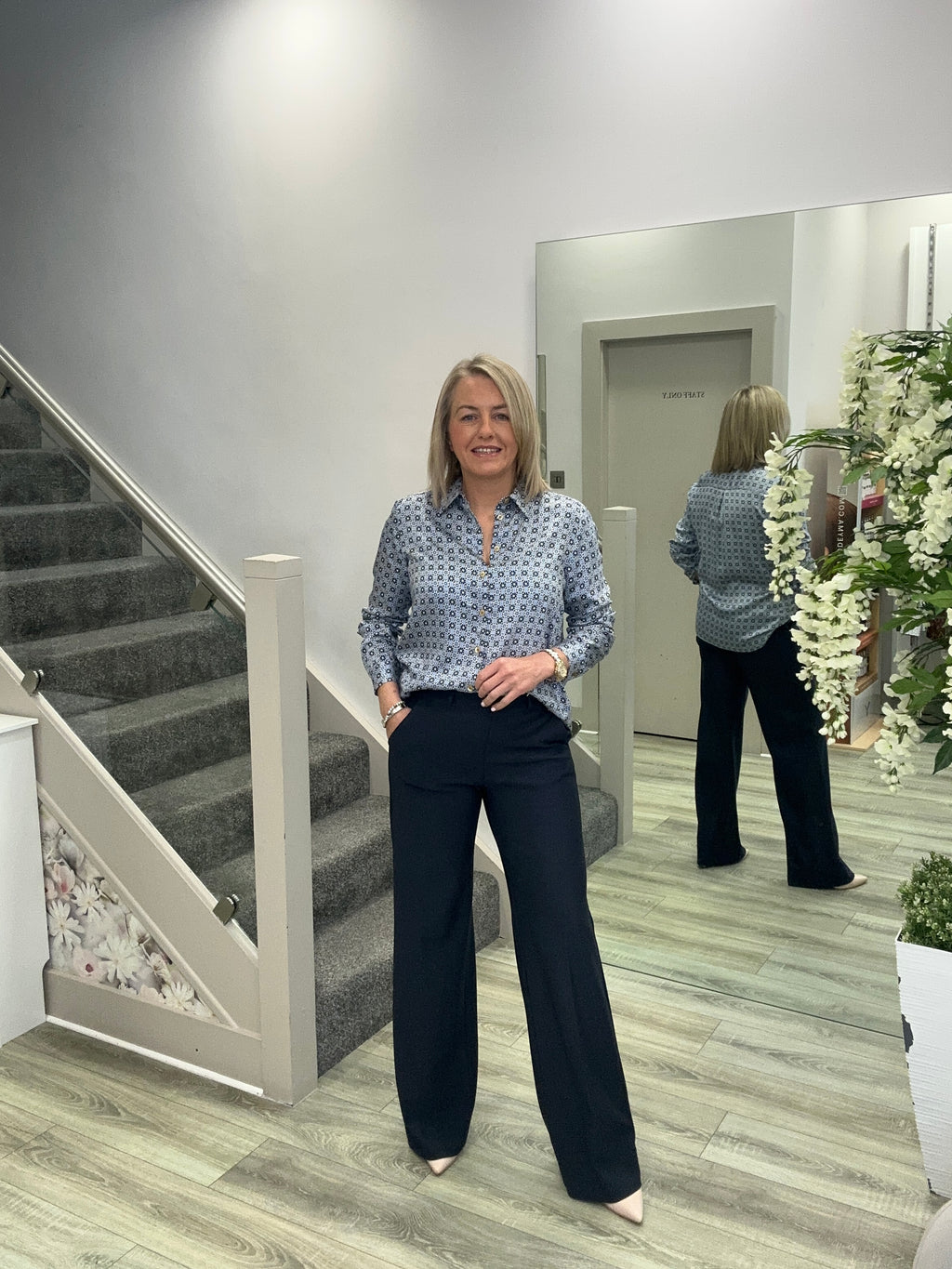 MIRA NAVY TROUSERS