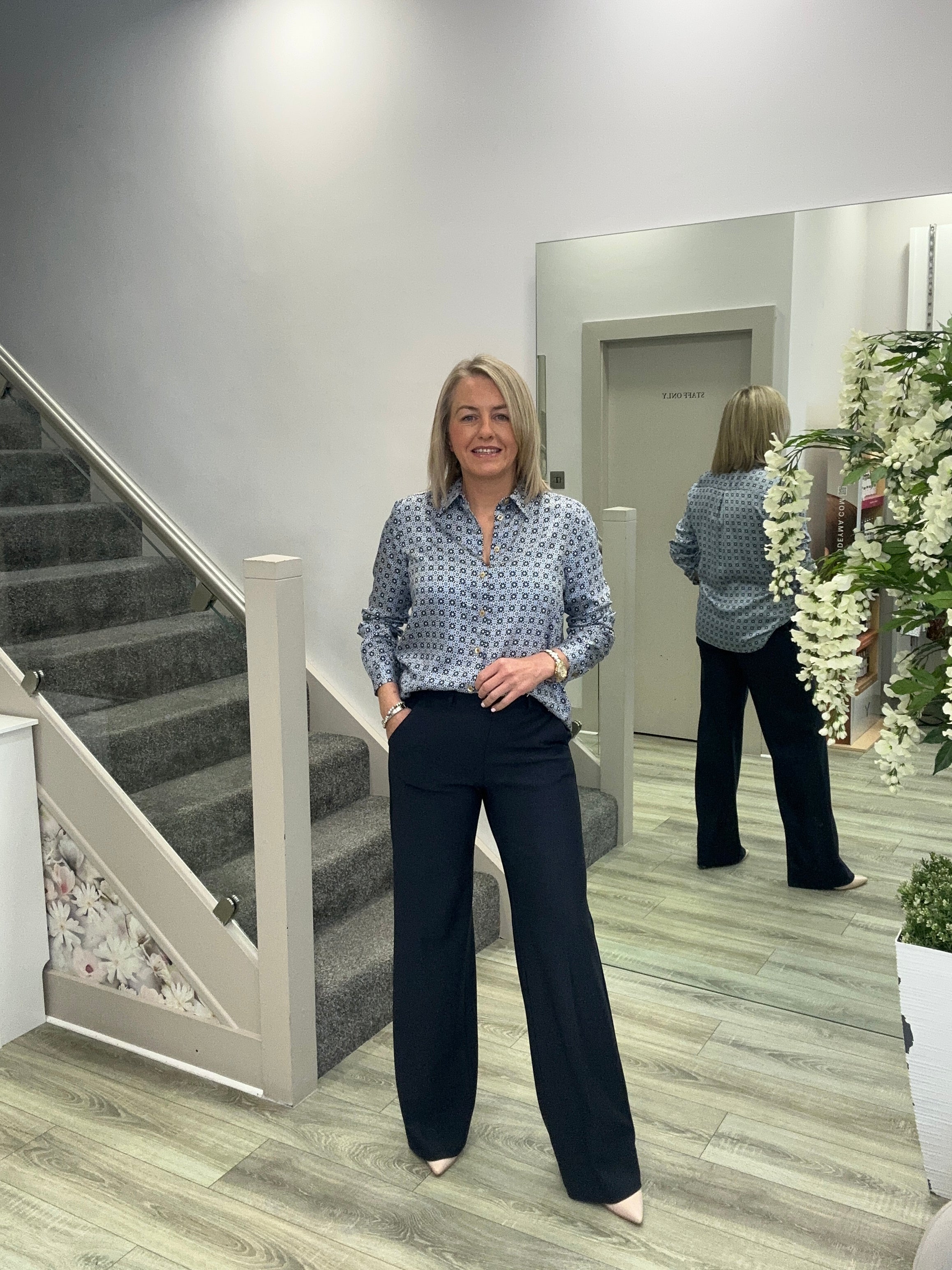 MIRA NAVY TROUSERS