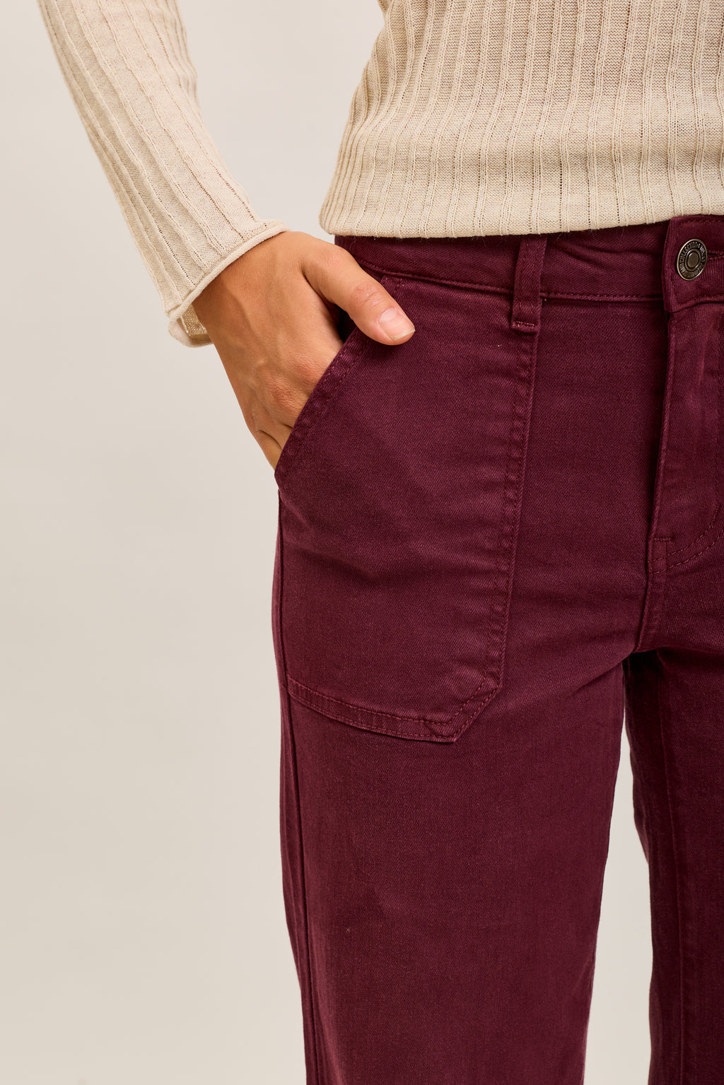 TERI BURGUNDY JEANS