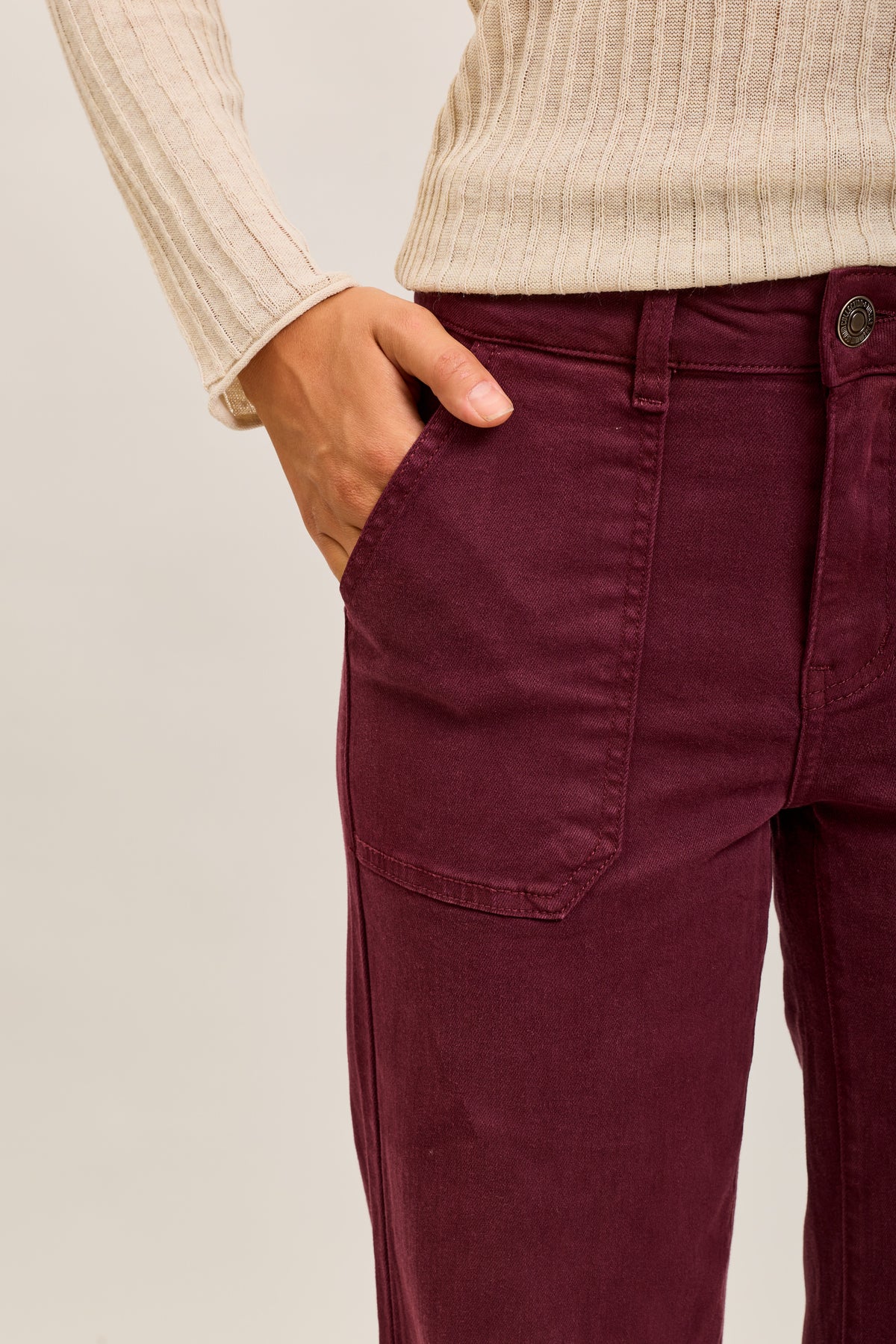 TERI BURGUNDY JEANS