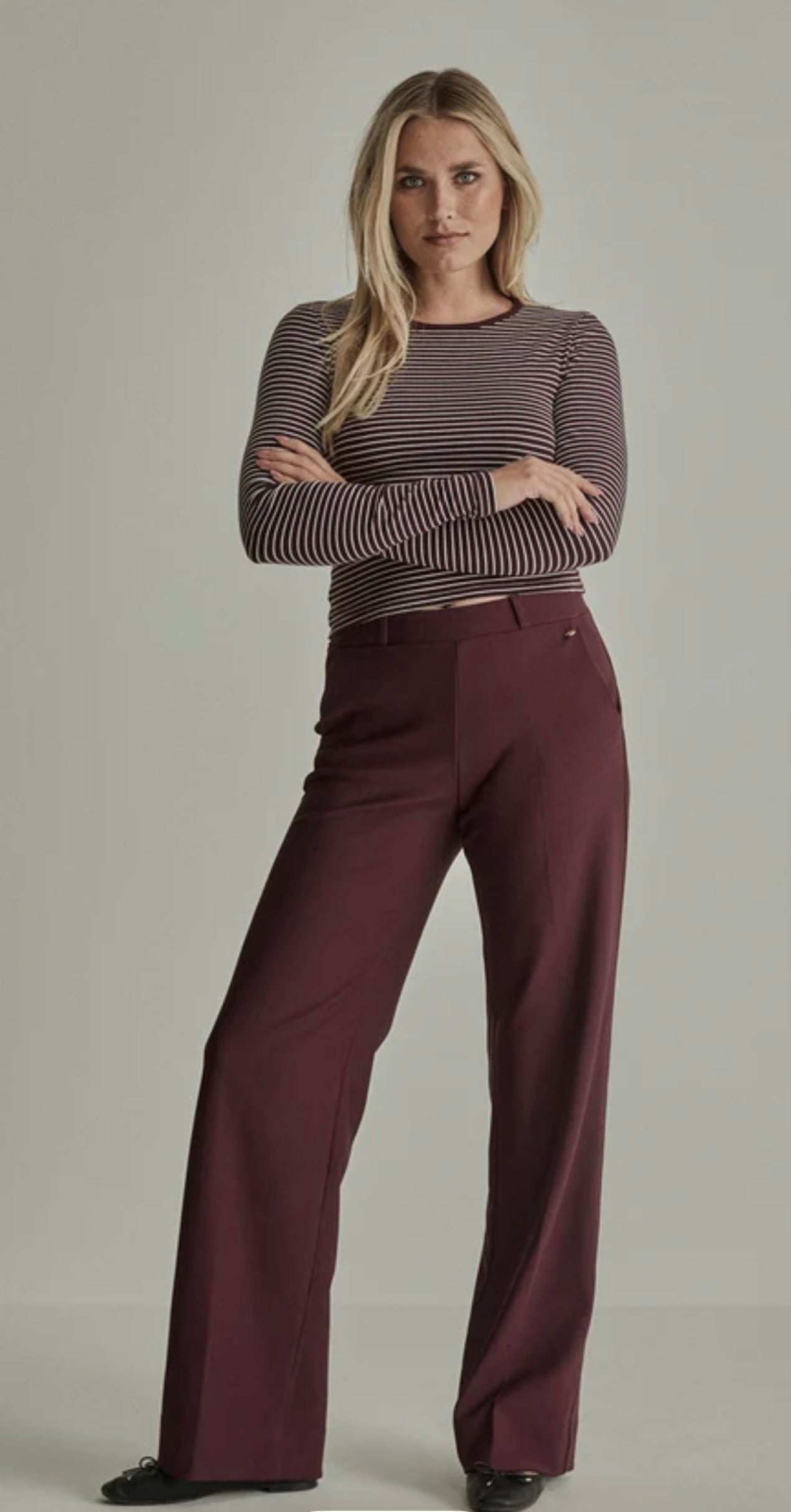 MIRA BURGUNDY TROUSERS