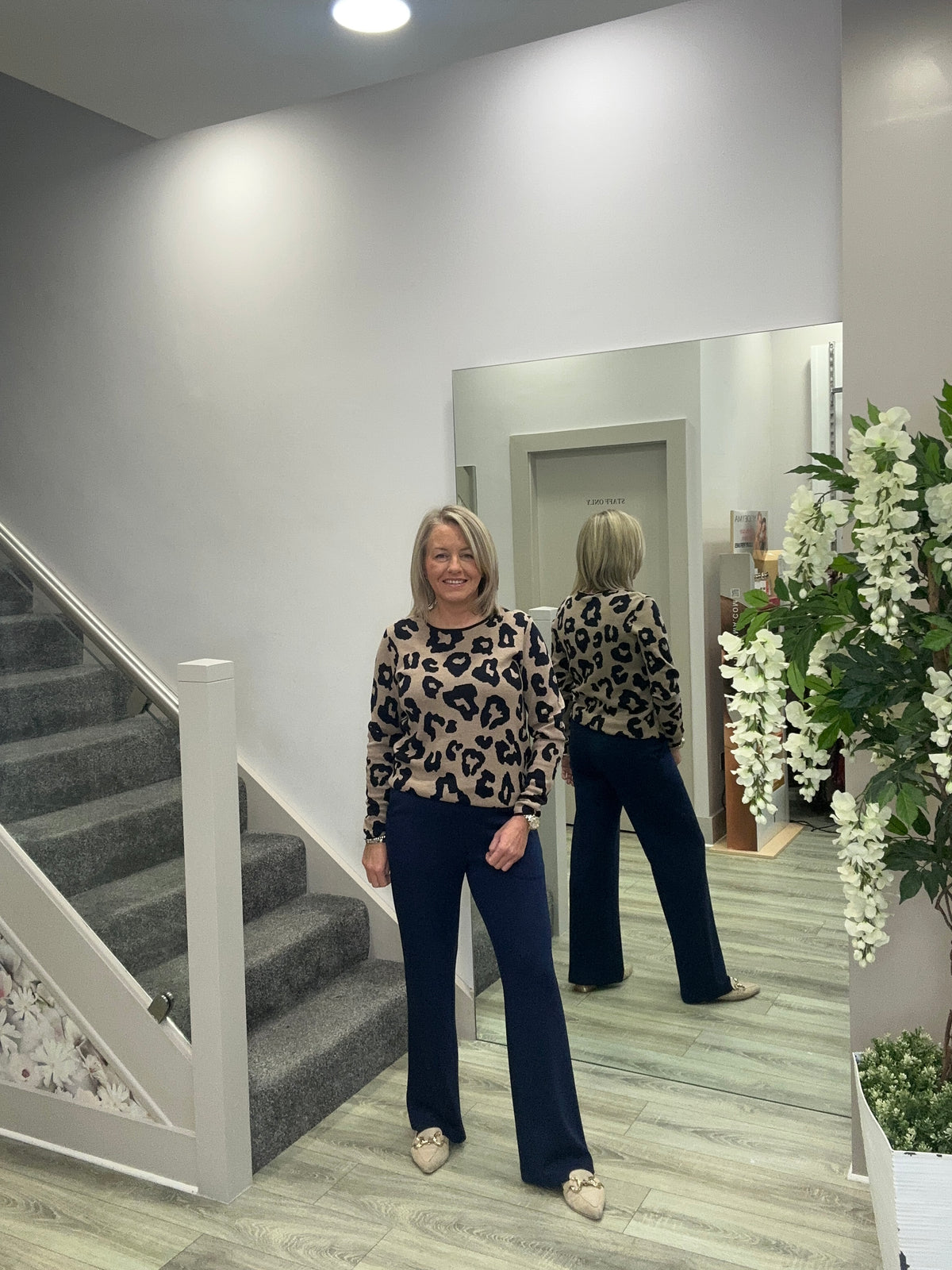 HARMINIA NAVY TROUSERS