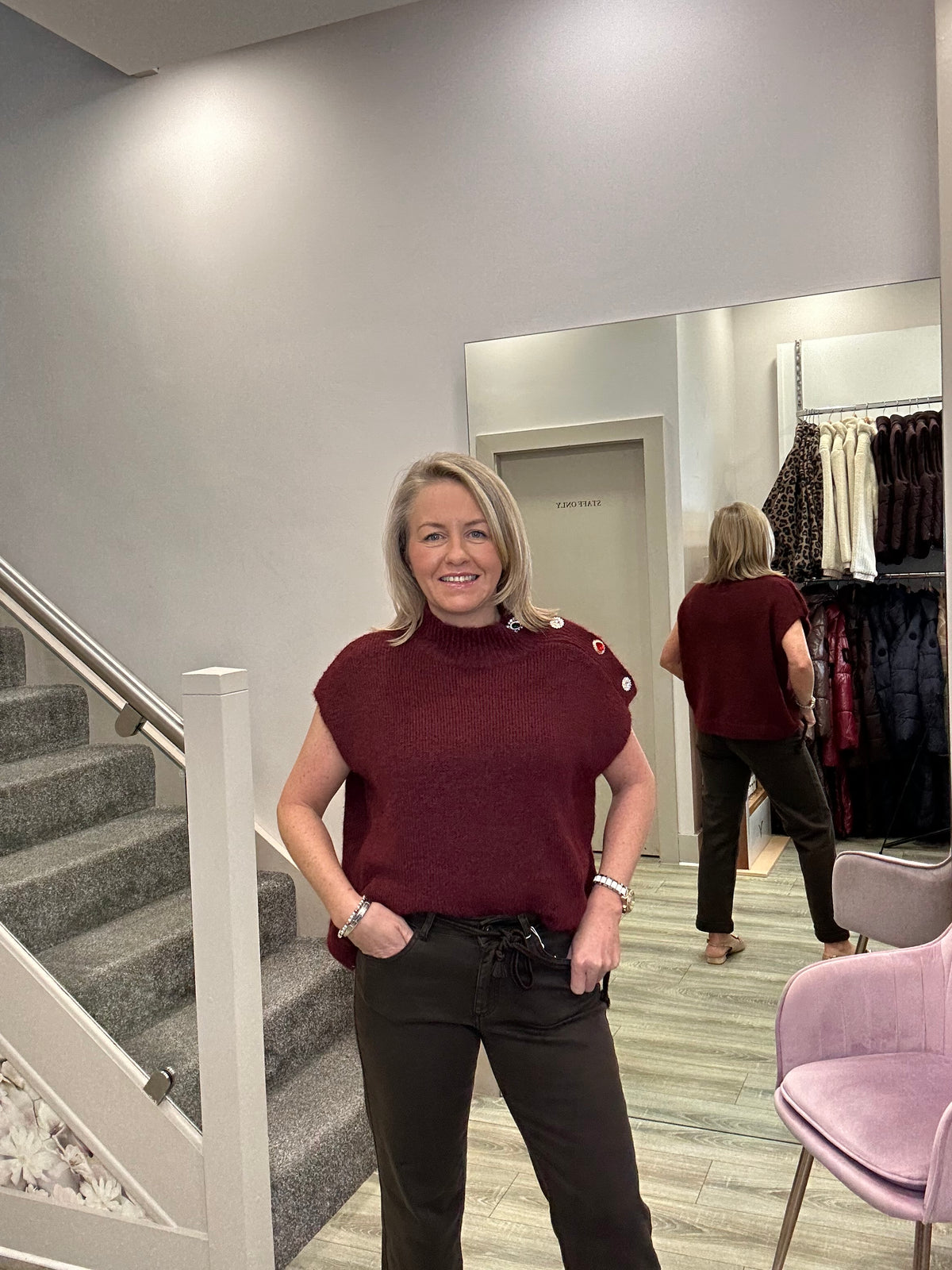 YETTA WINE KNIT