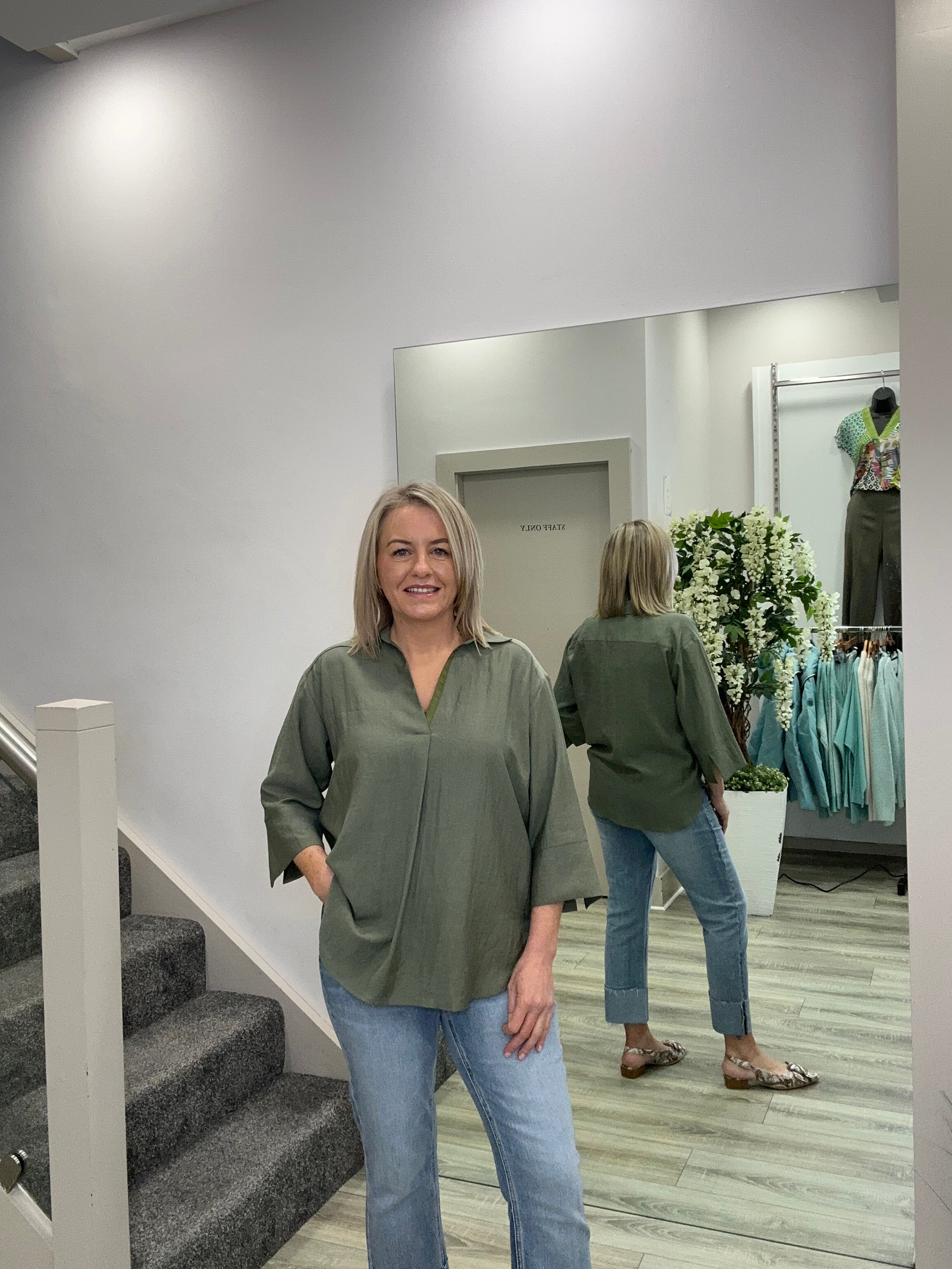 LARA KHAKI BLOUSE