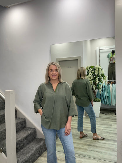 LARA KHAKI BLOUSE