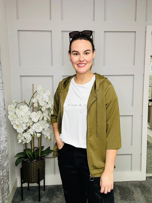 SIMONE OLIVE HOODY