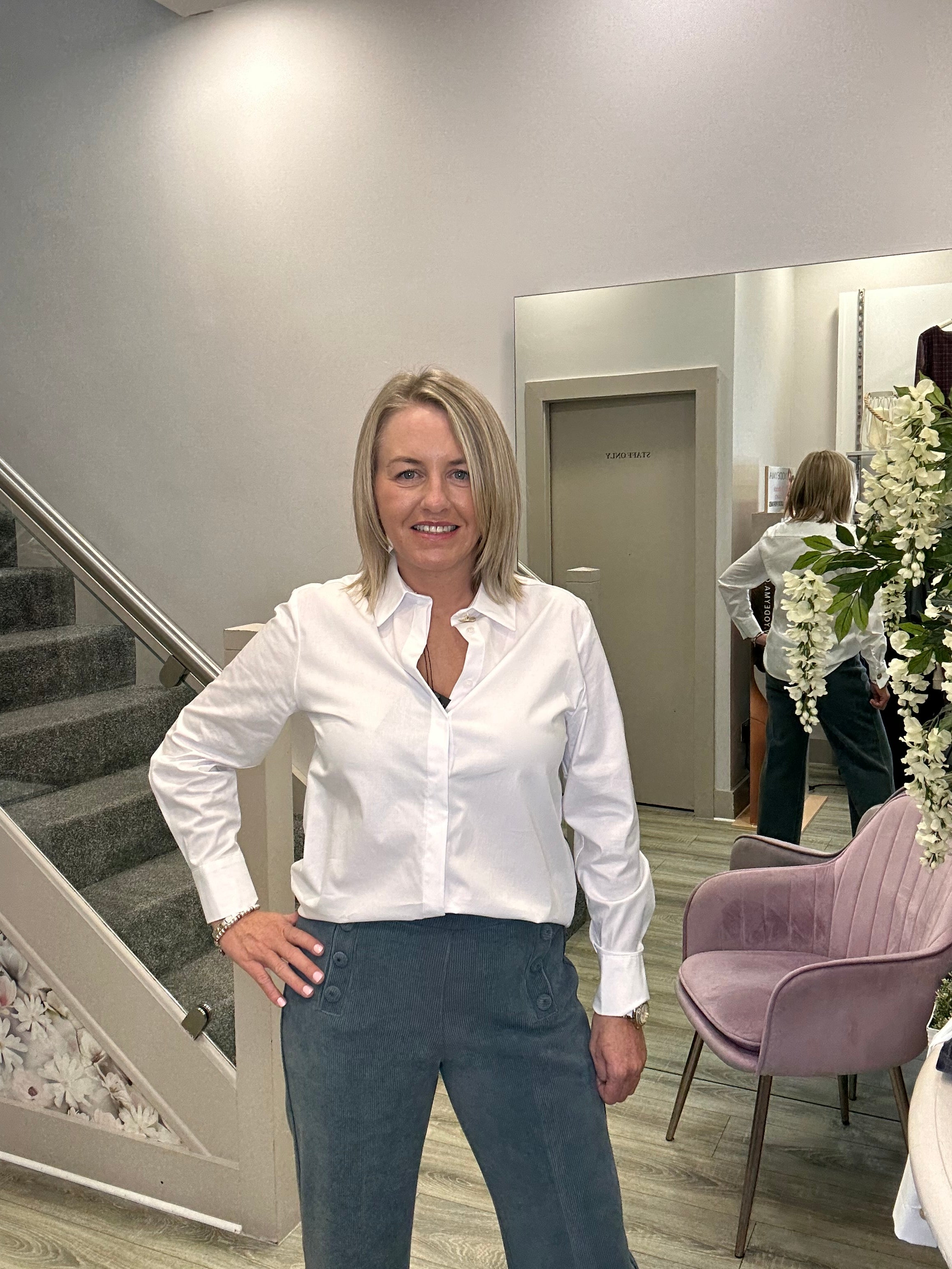 YOSE GREY TROUSERS