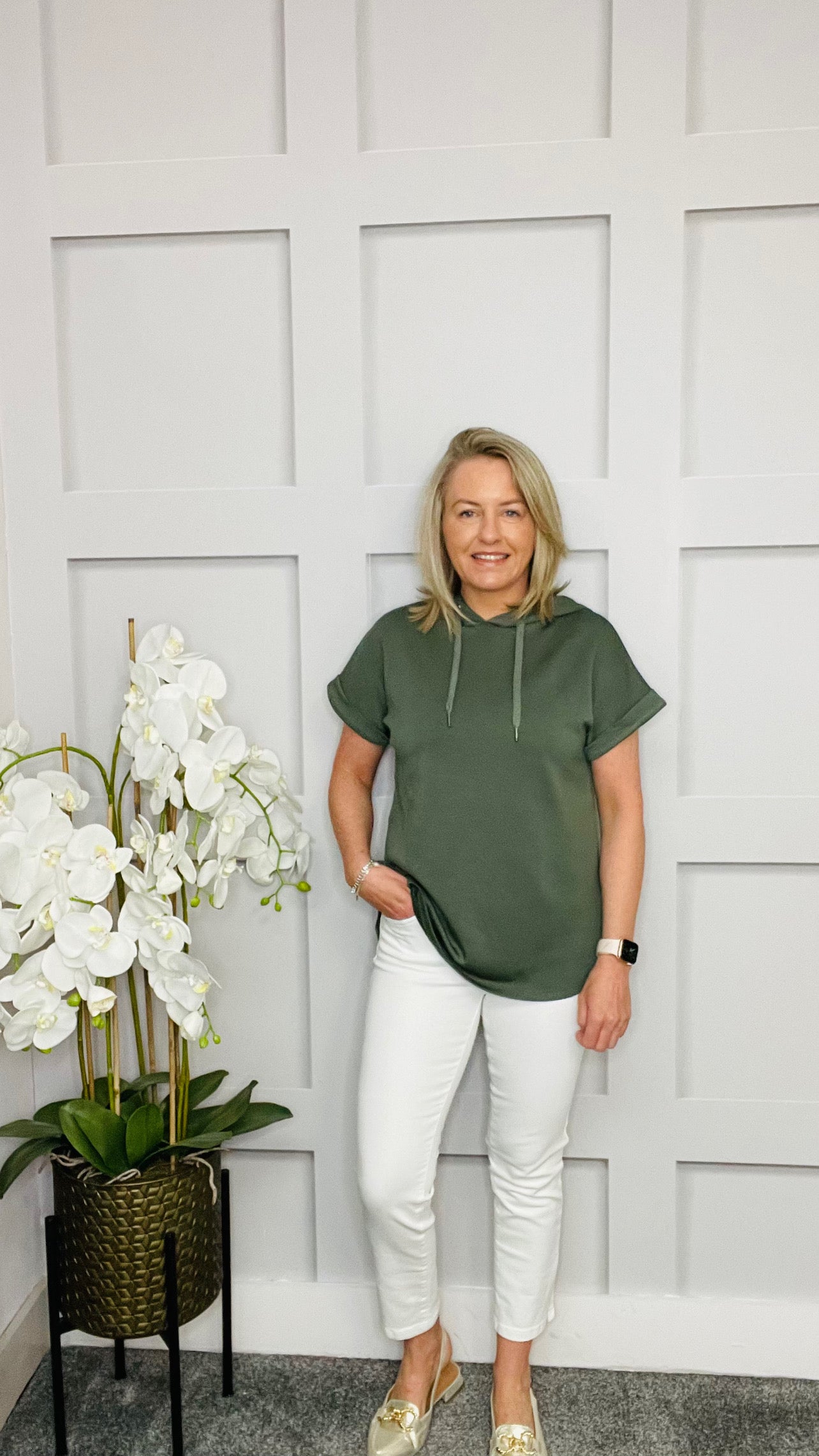 SUSAN KHAKI TOP