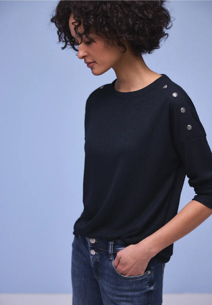 LANIE NAVY TOP