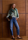 2 TONE GREEN SCARF