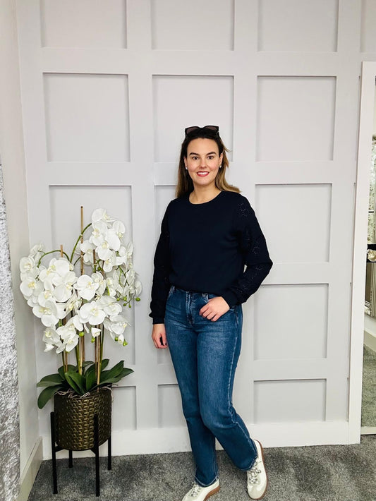 BECKY NAVY JUMPER