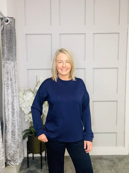 ALIPIA NAVY SWEATER