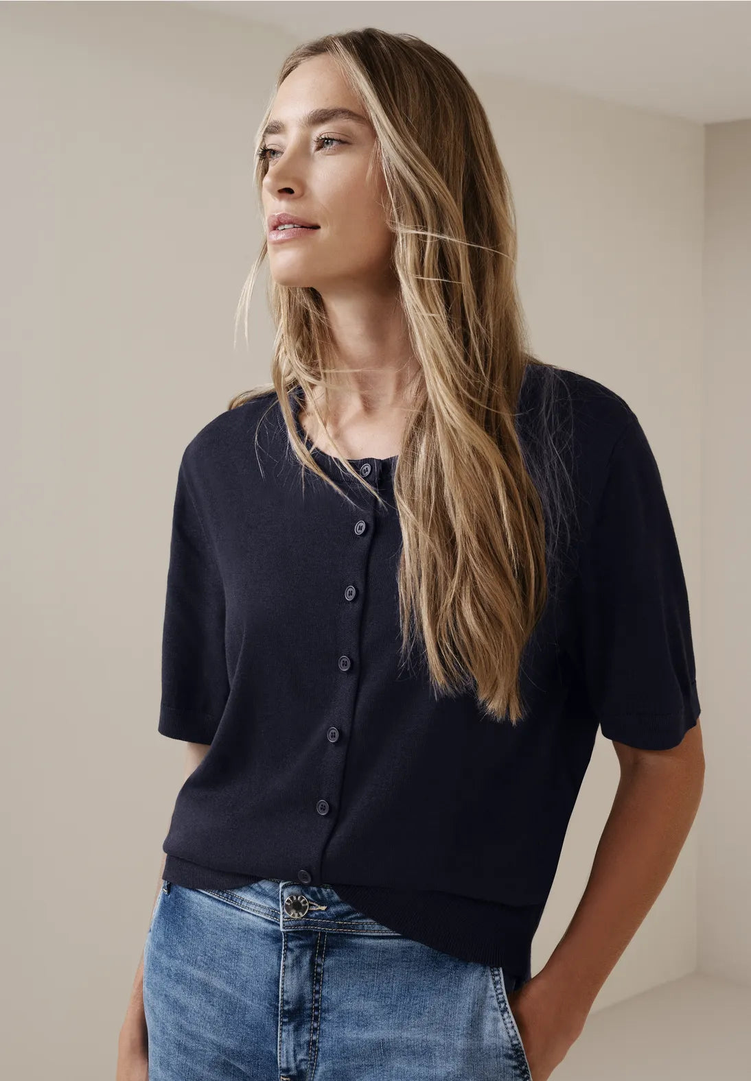 SHELLY NAVY CARDIGAN
