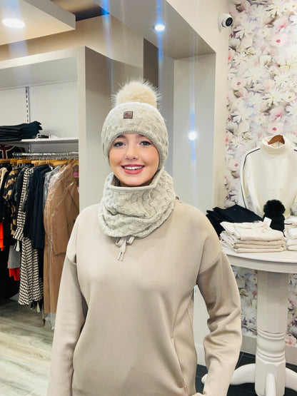 BEATA CREAM  HAT SET