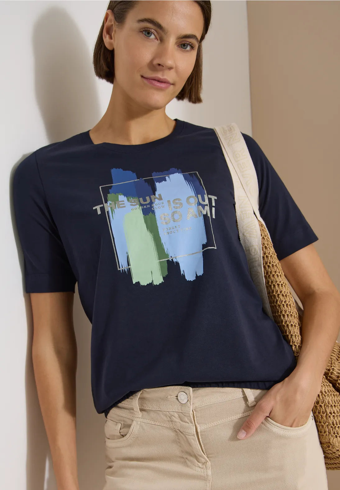 CALLY NAVY T-SHIRT