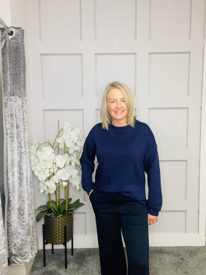 ALIPIA NAVY SWEATER