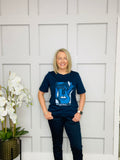 JENNIFER NAVY TEE
