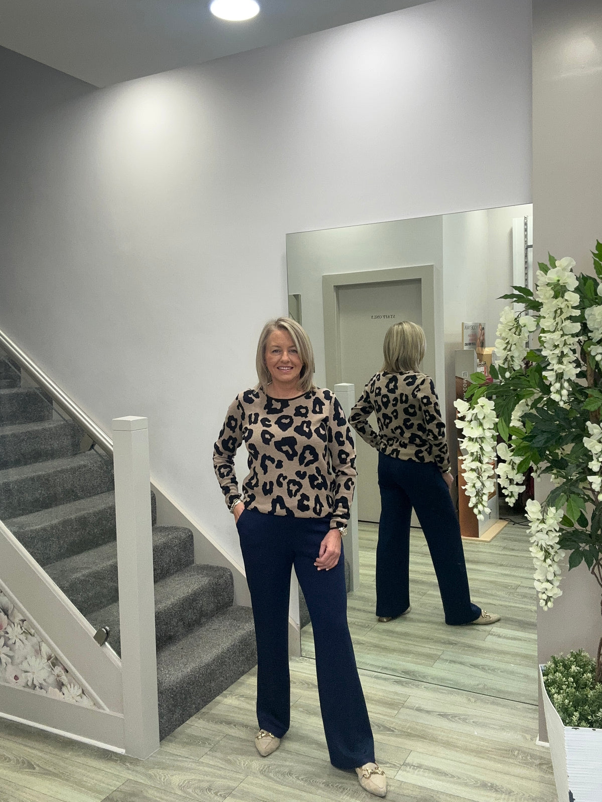 HARMINIA NAVY TROUSERS