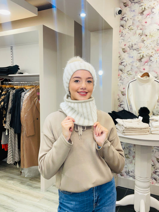 KARINA CREAM HAT SET