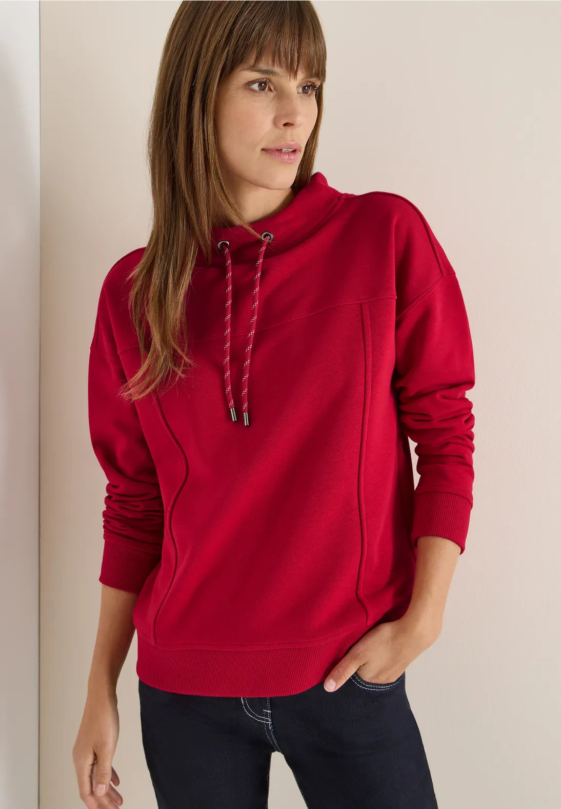 ABBEY RASPBERRY RED SWEATER