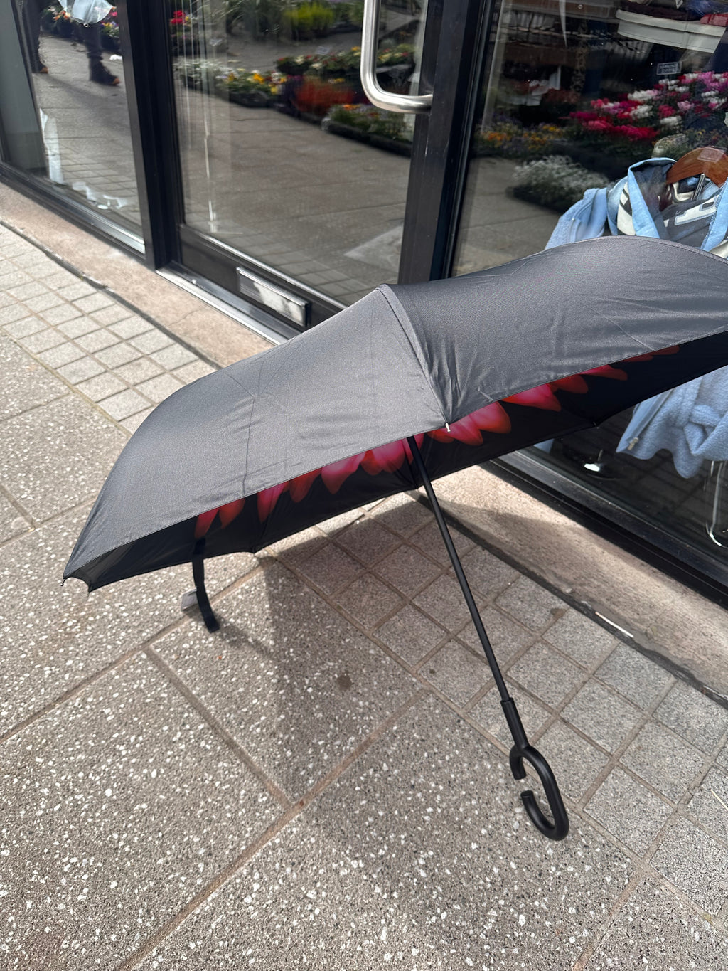RED AND PINK UMBRELLA