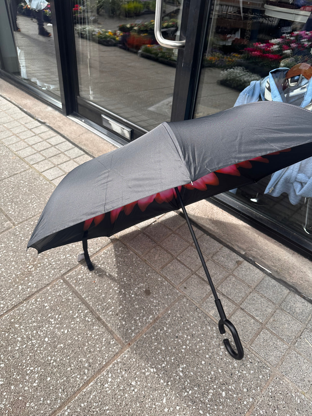 RED AND PINK UMBRELLA
