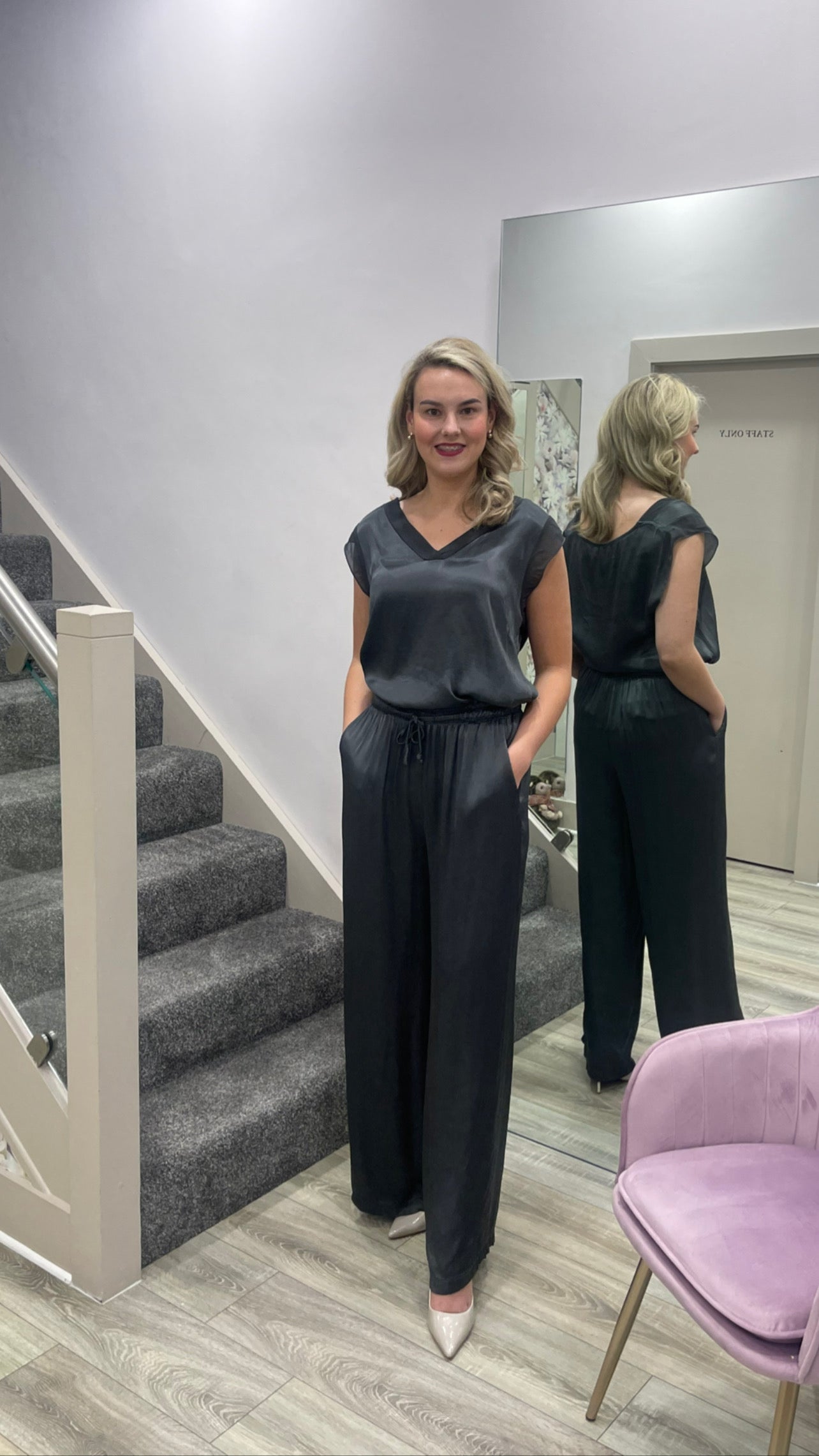 CHLOE GREY TOP