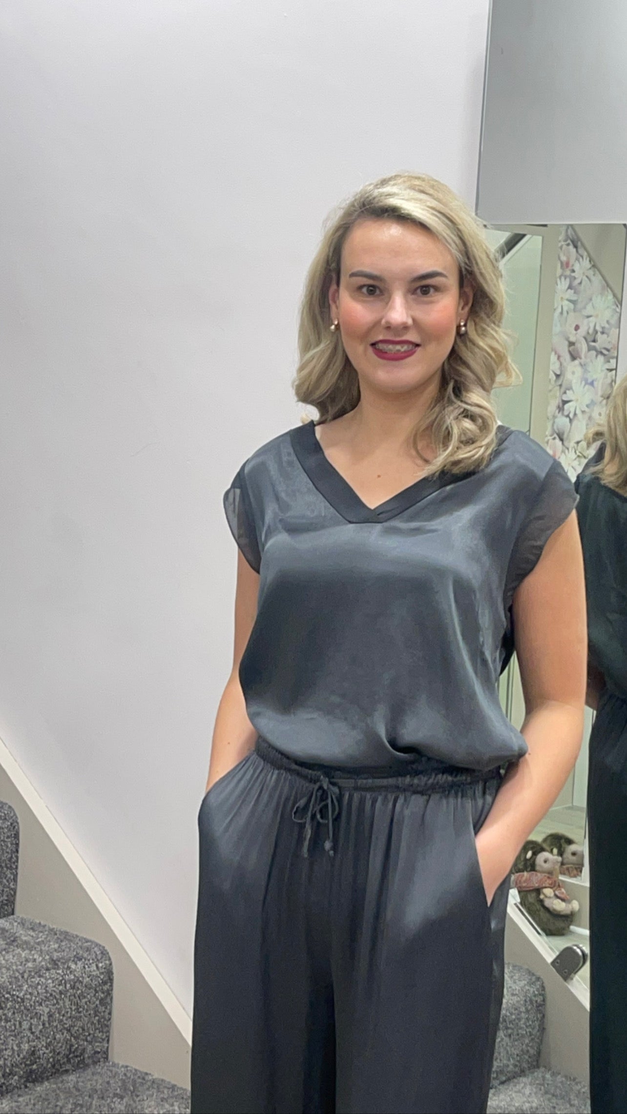 CHLOE GREY TOP