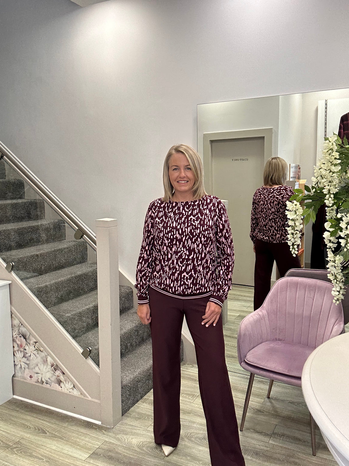 MIRA BURGUNDY TROUSERS