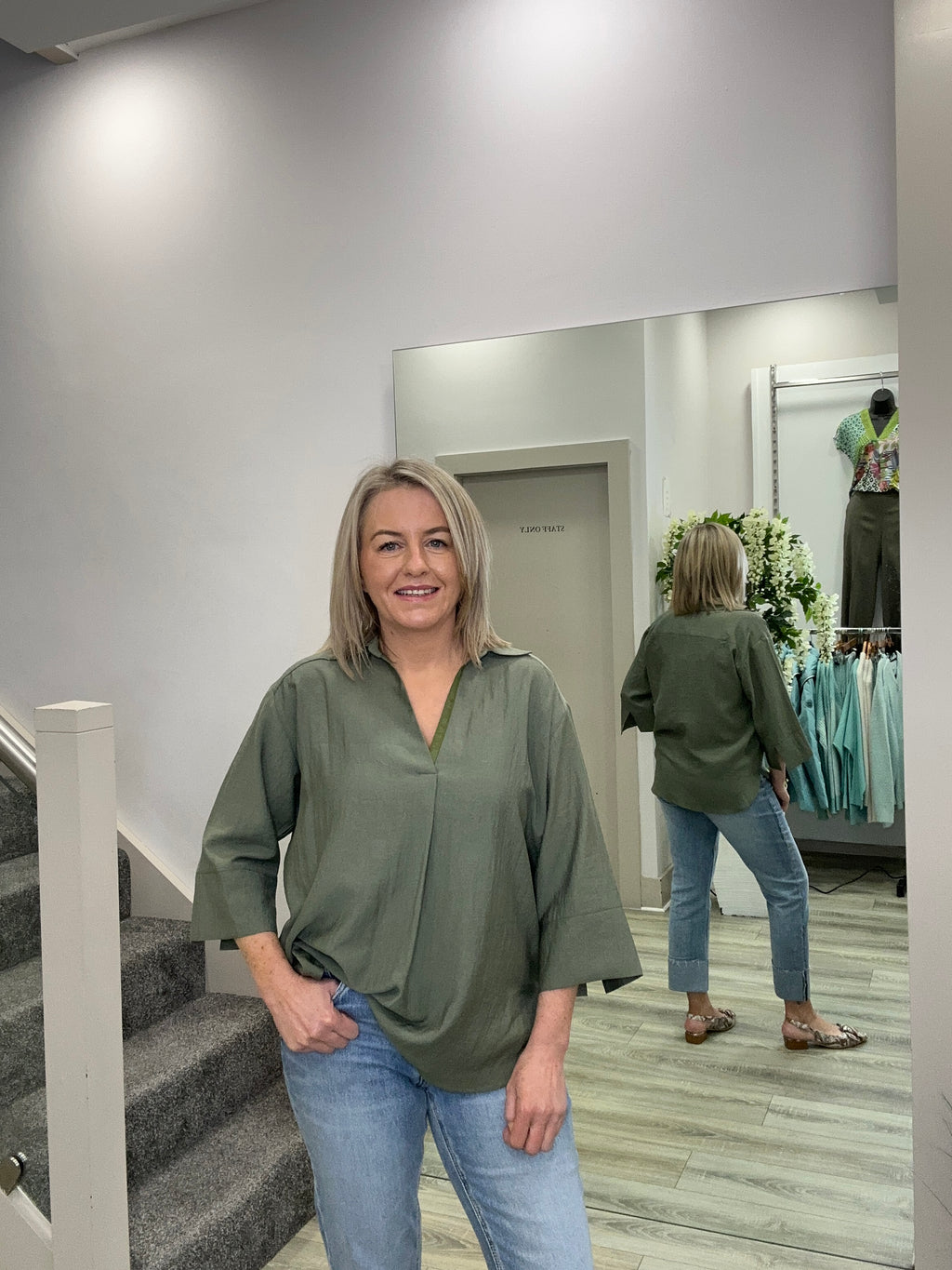 LARA KHAKI BLOUSE
