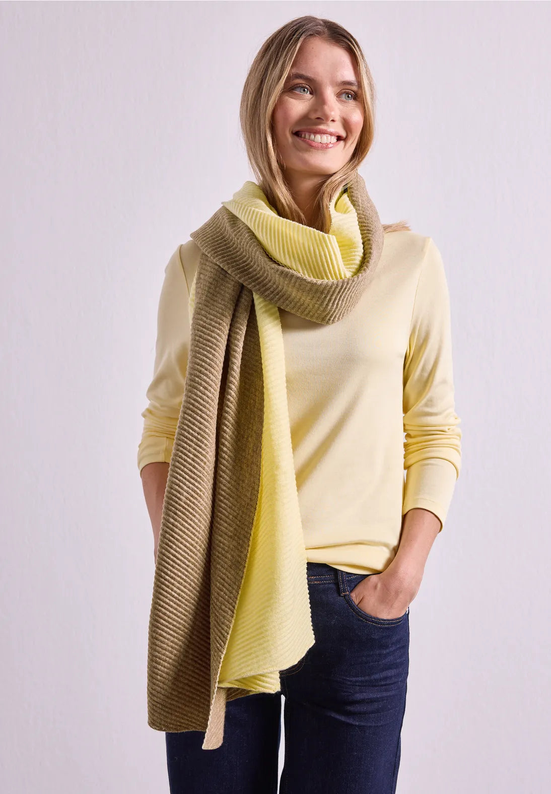 2 TONE LEMON SCARF