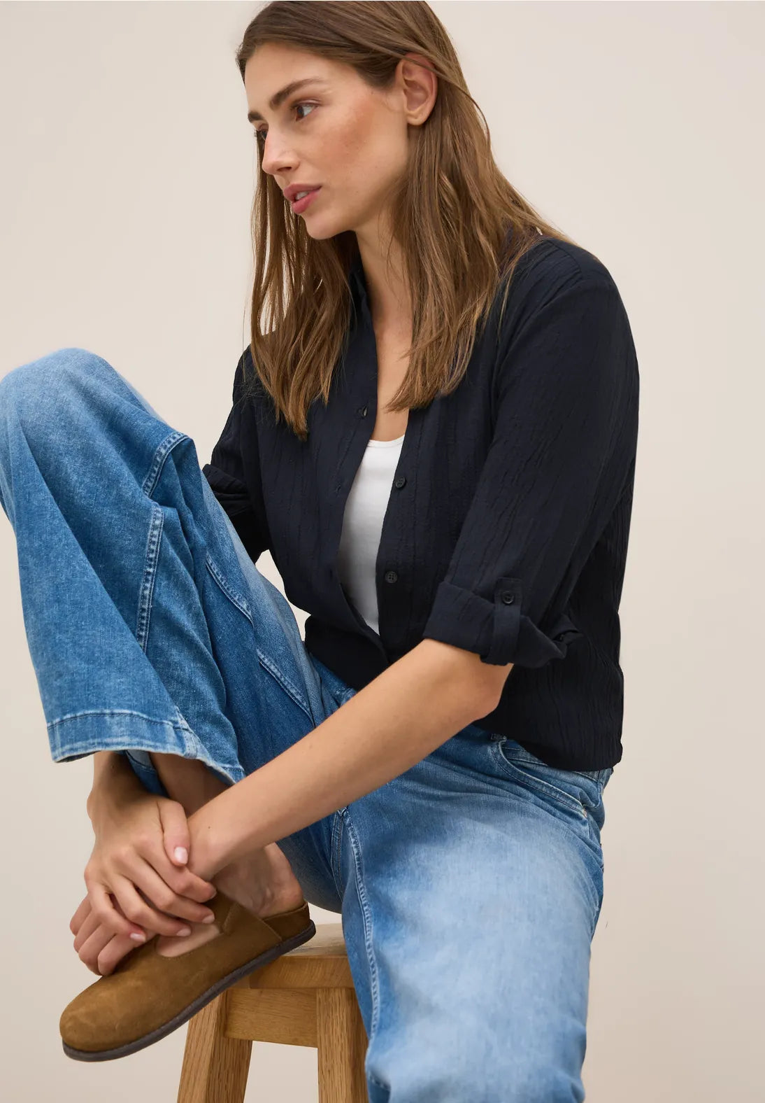RUBY NAVY  BLOUSE