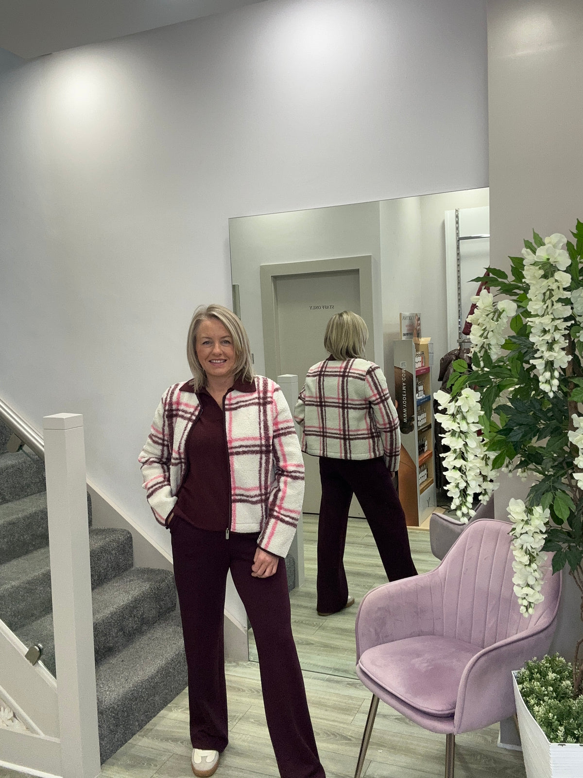 HARMINIA PRUNE TROUSERS