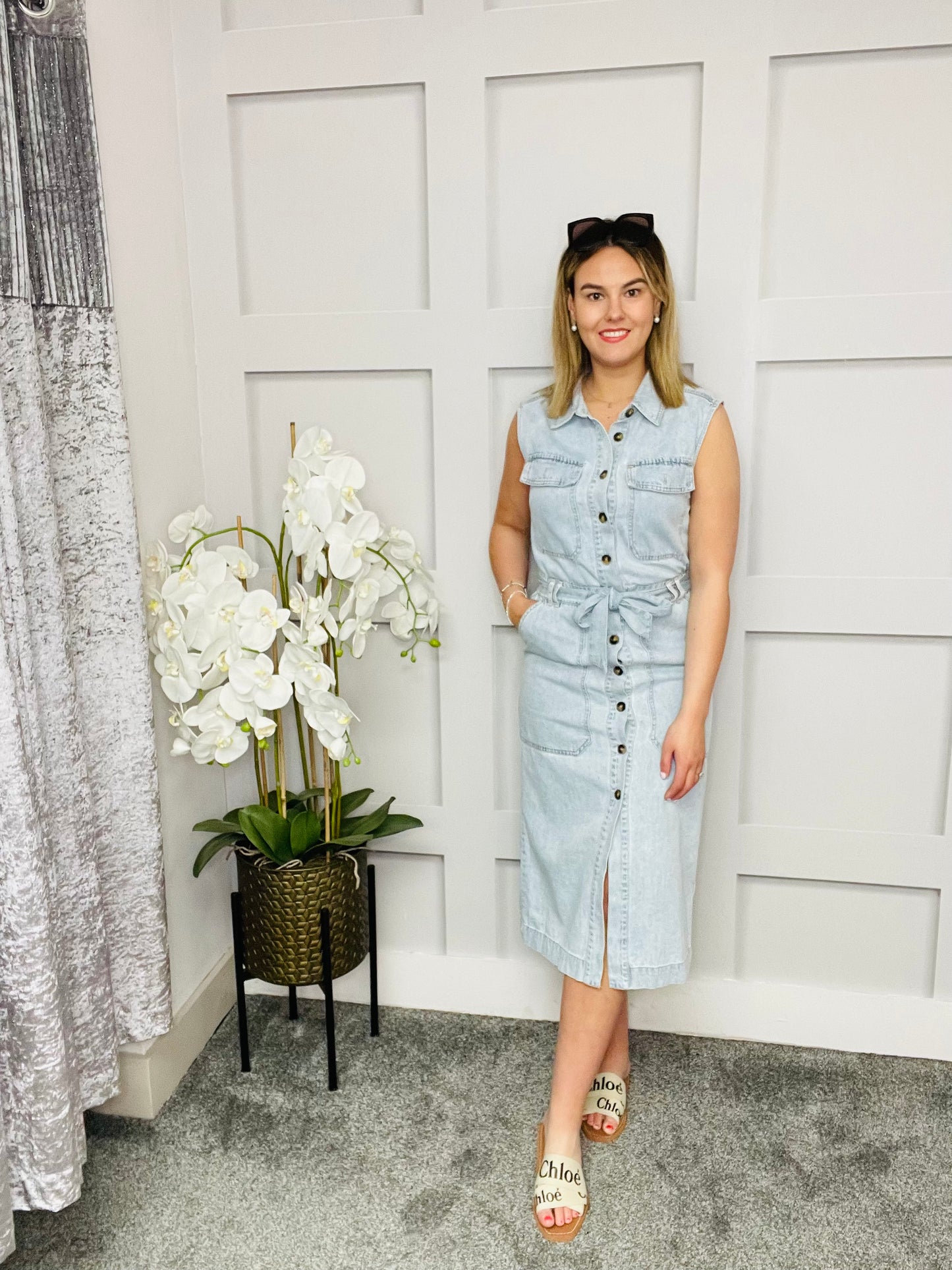 EVIE DENIM DRESS