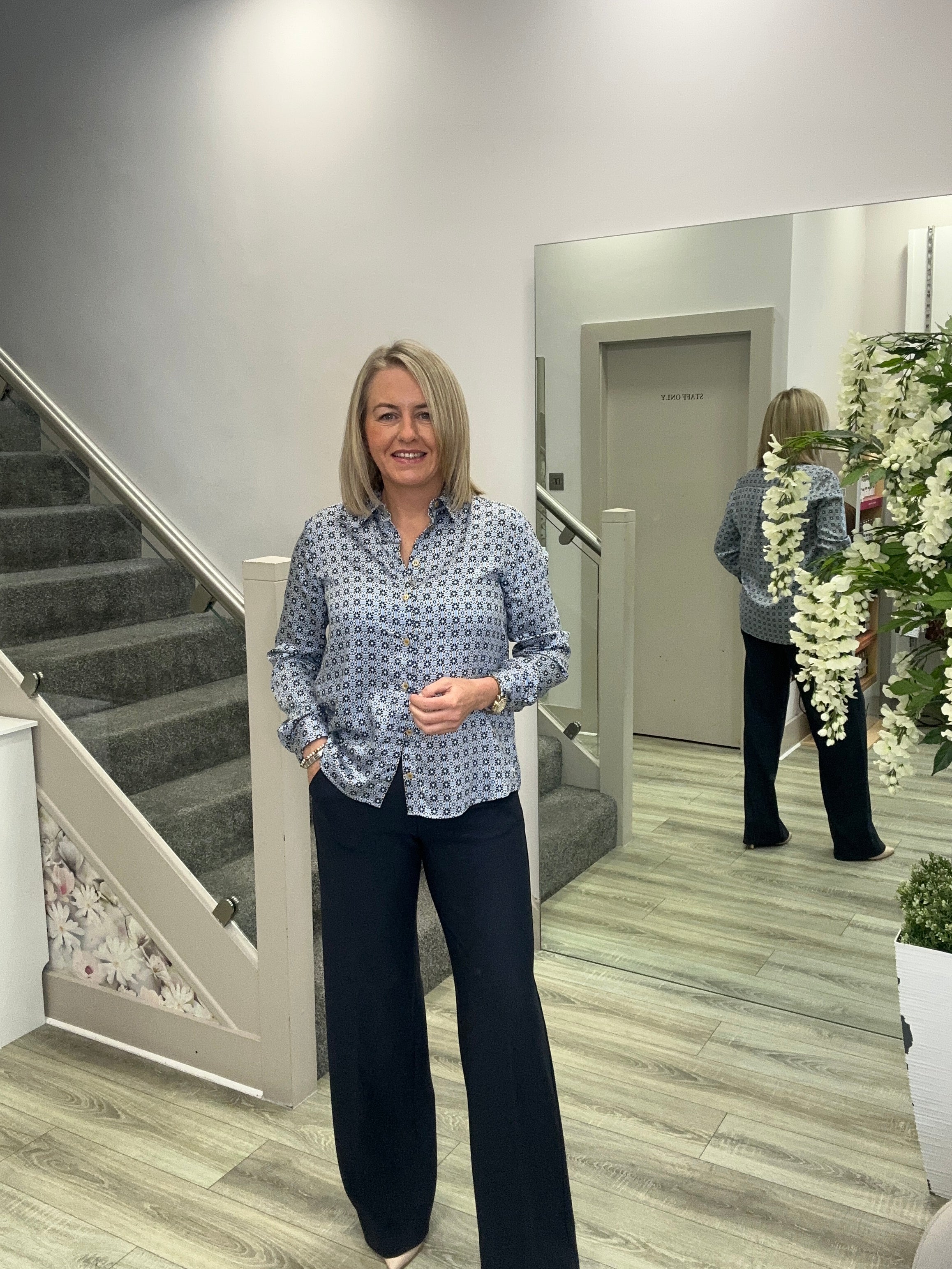 MIRA NAVY TROUSERS