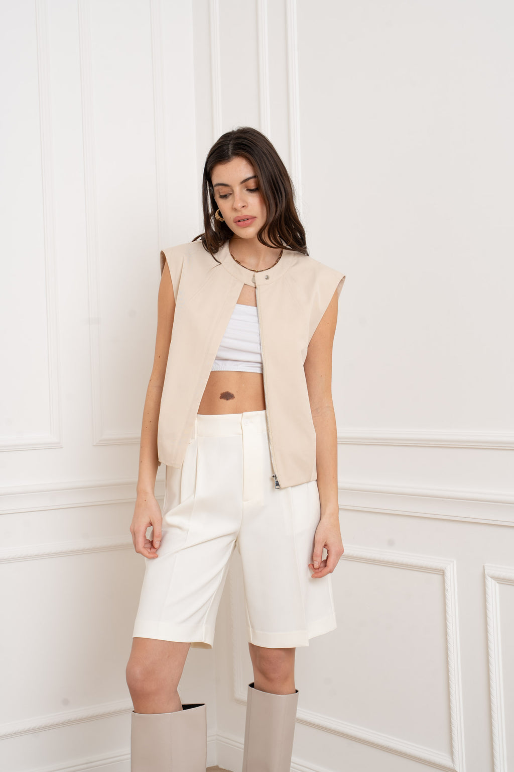 ANYA CREAM GILET