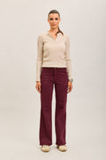 TERI BURGUNDY JEANS