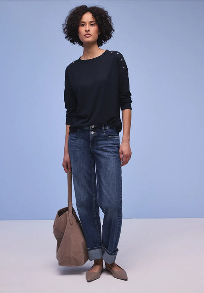 LANIE NAVY TOP