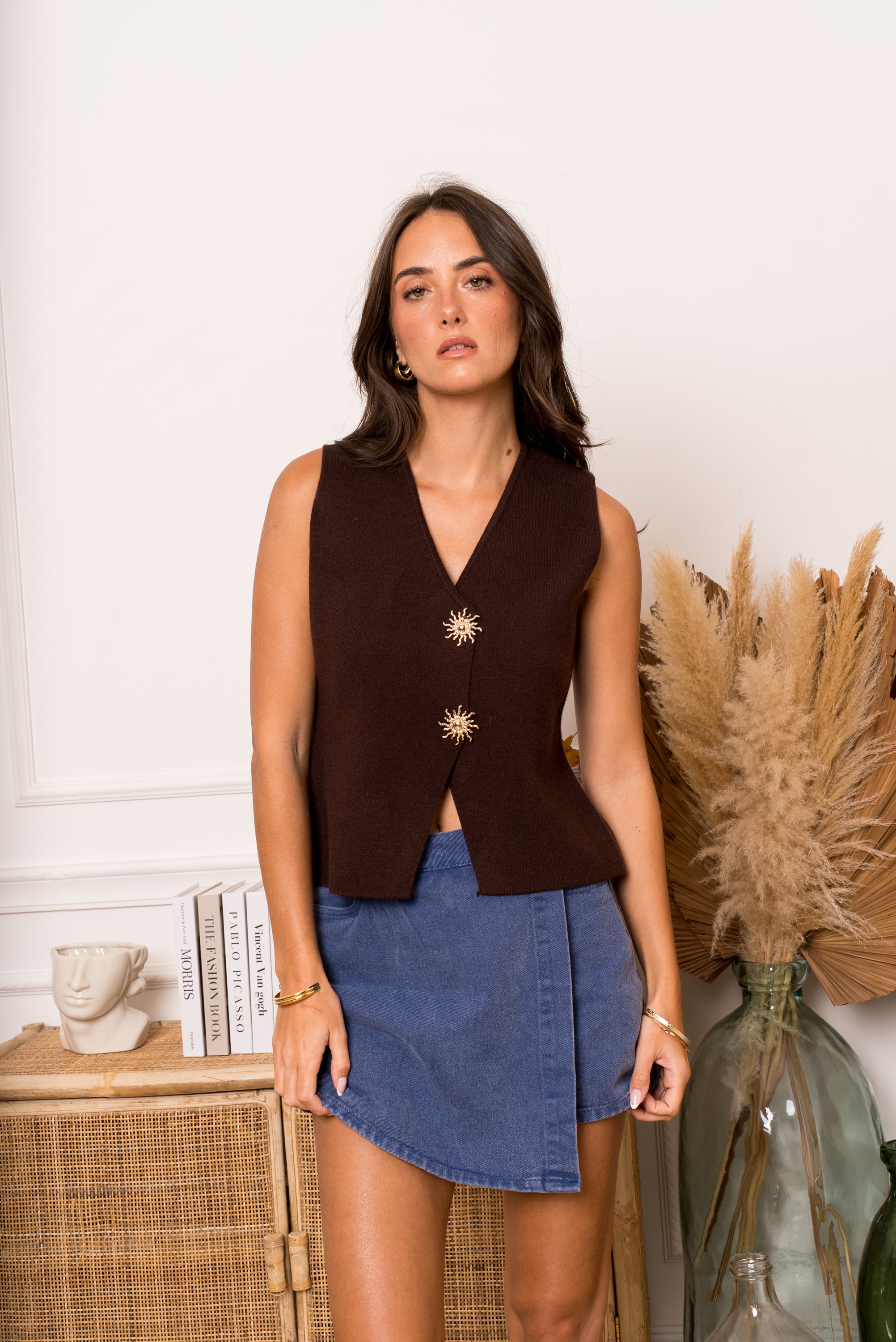 KAY BROWN WAISTCOAT