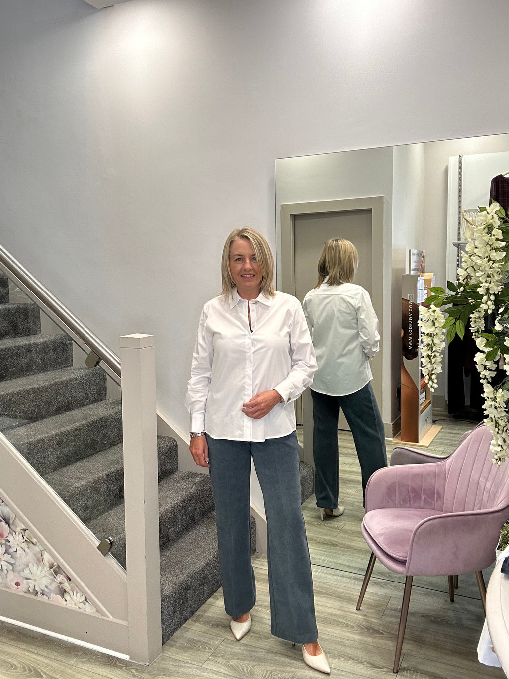 YOSE GREY TROUSERS