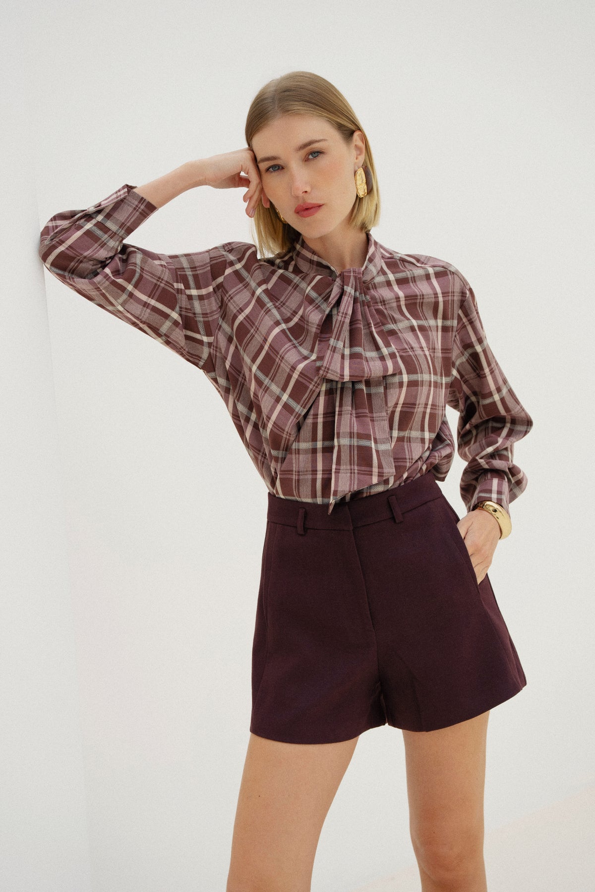 SASHA WINE BLOUSE