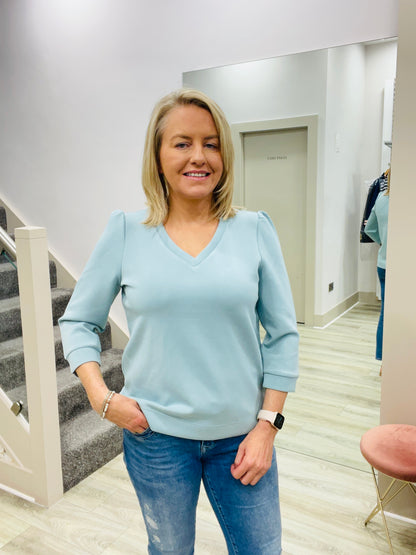 JULES DUCK EGG BLUE JUMPER
